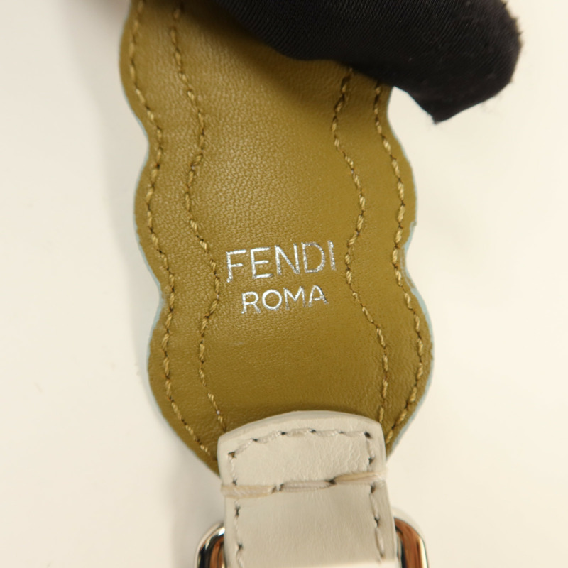 FENDI 牛皮皮革Hand Strap銀扣手挽帶-6