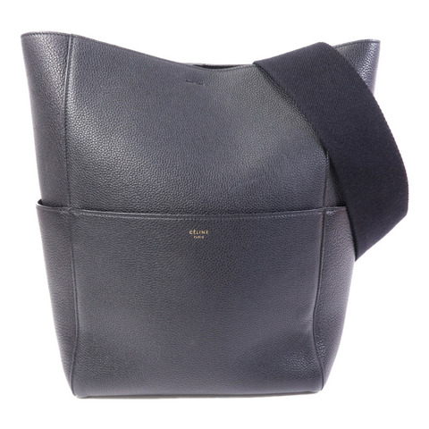 CELINE 牛皮皮革Sangle Bucket Large金扣肩背袋