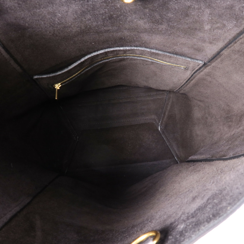 CELINE 牛皮皮革Sangle Bucket Large金扣肩背袋-4