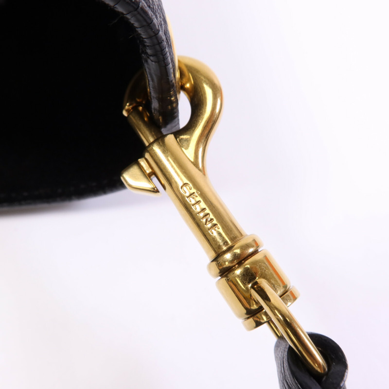CELINE 牛皮皮革Sangle Bucket Large金扣肩背袋-6