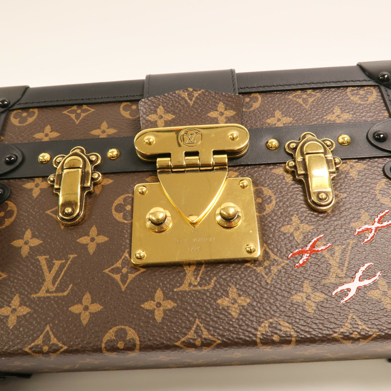 LOUIS VUITTON Monogram Petite Malle金扣肩背袋-7