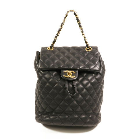 CHANEL 羊皮皮革Backpack Small金扣背包