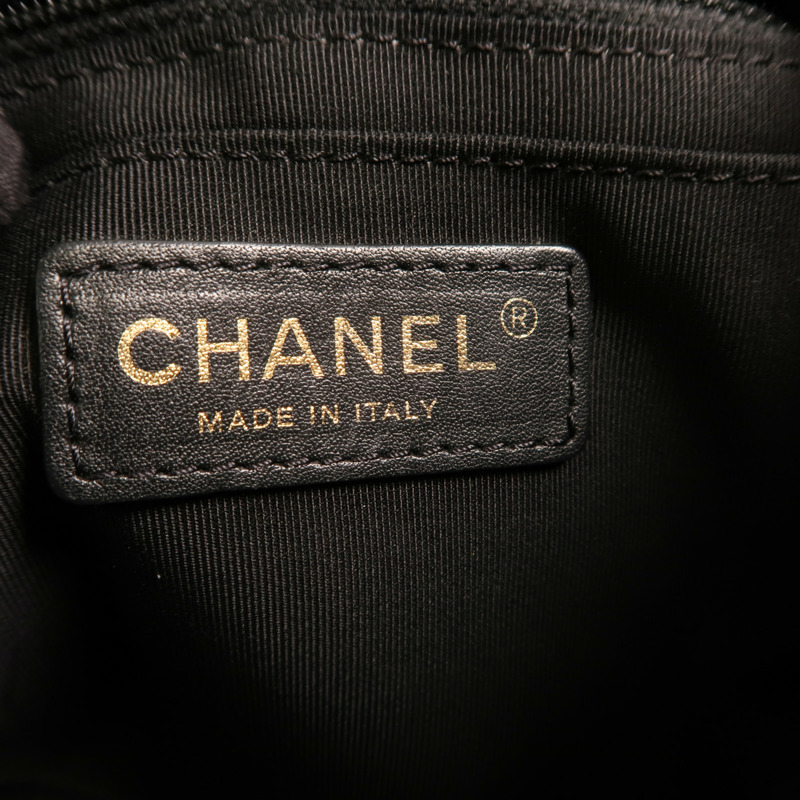 CHANEL 羊皮皮革Backpack Small金扣背包-5