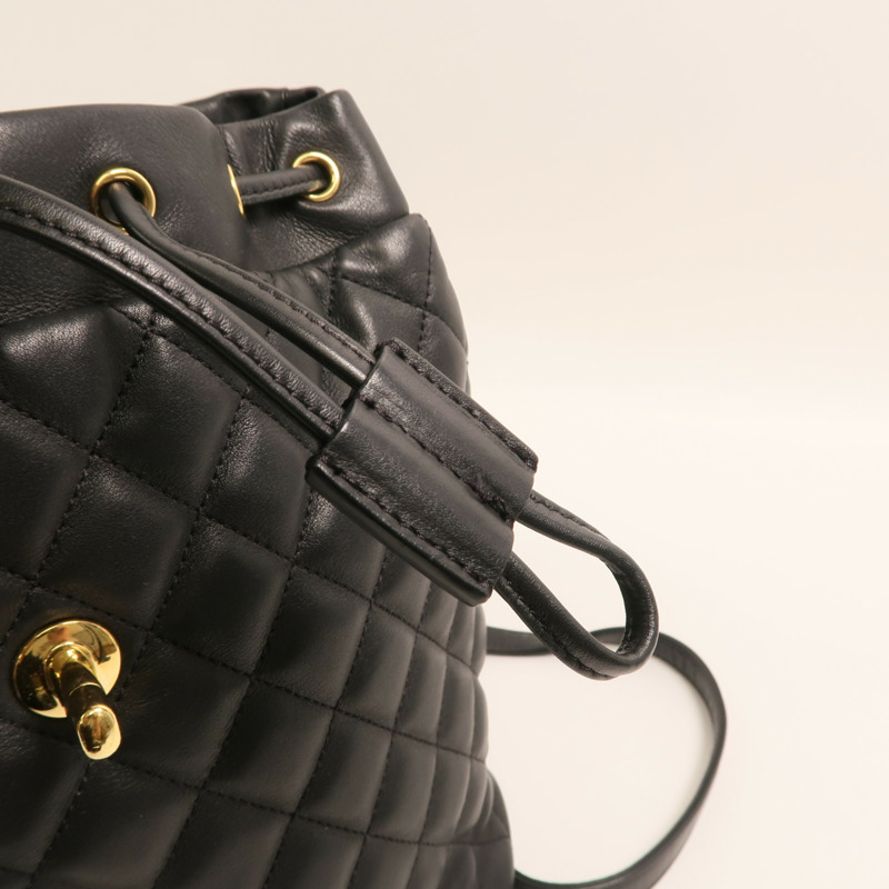 CHANEL 羊皮皮革Backpack Small金扣背包-15