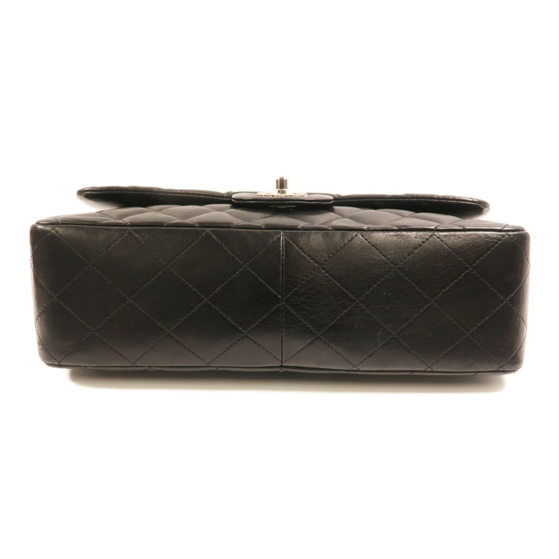 CHANEL 羊皮皮革Large Classic銀扣鏈帶肩背袋-3