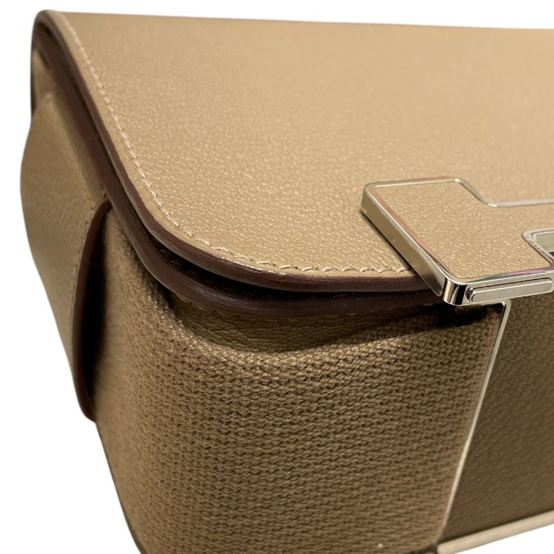 HERMES 愛馬仕 GETA 木屐包 山羊皮 大象灰 銀扣-5