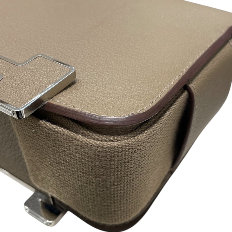 HERMES 愛馬仕 GETA 木屐包 山羊皮 大象灰 銀扣-8