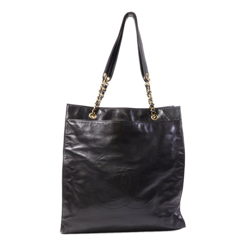 CHANEL 羊皮皮革Vintage Tote Bag金扣手挽袋