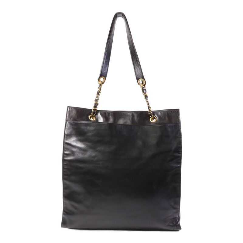 CHANEL 羊皮皮革Vintage Tote Bag金扣手挽袋-1
