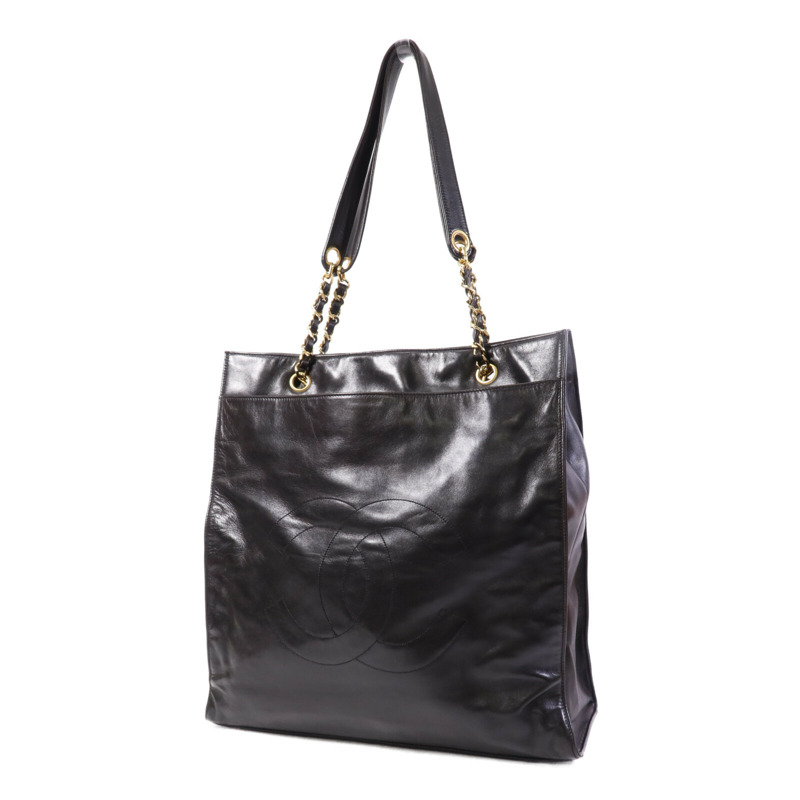 CHANEL 羊皮皮革Vintage Tote Bag金扣手挽袋-2