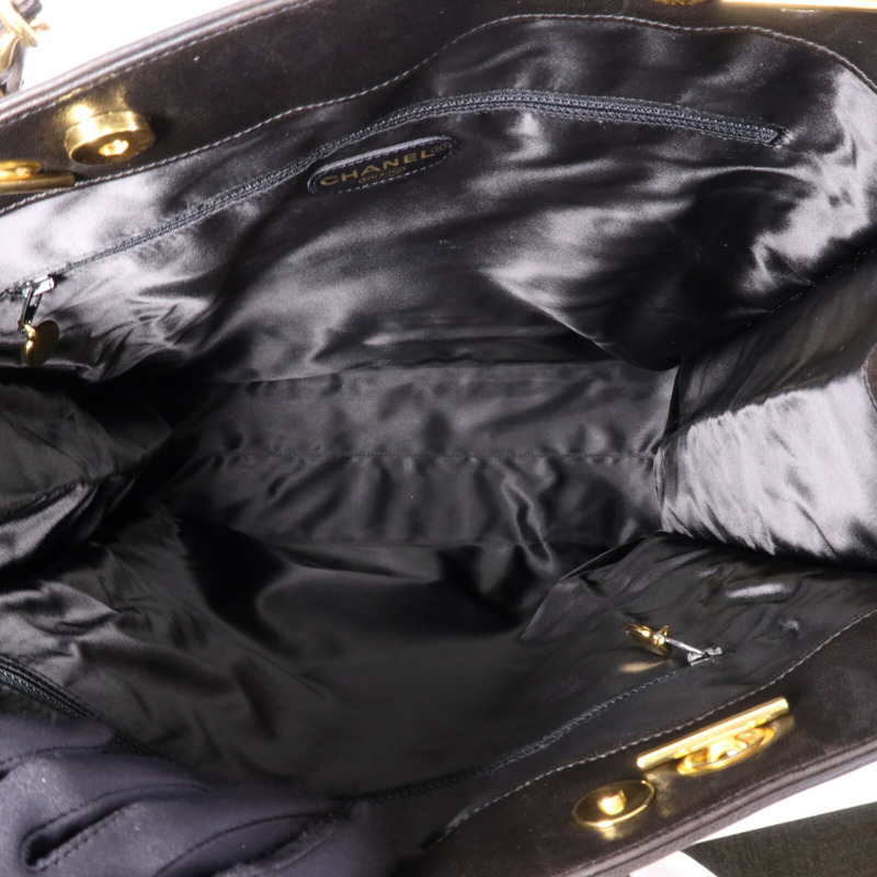 CHANEL 羊皮皮革Vintage Tote Bag金扣手挽袋-4