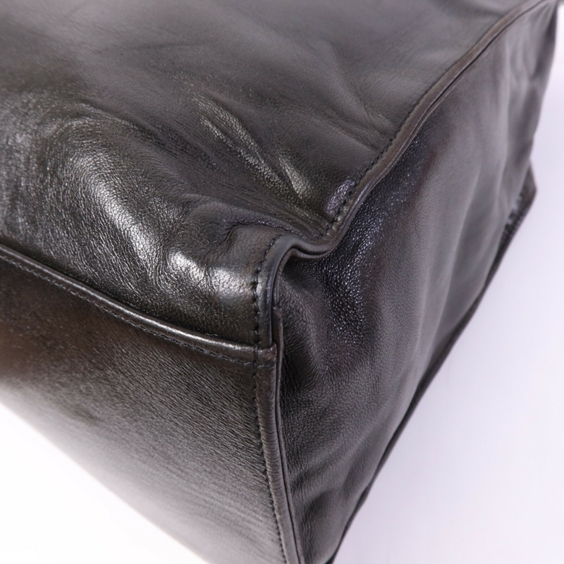 CHANEL 羊皮皮革Vintage Tote Bag金扣手挽袋-12