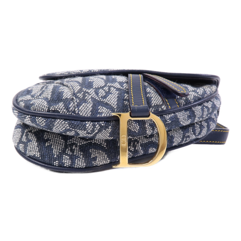 Dior 帆布Vintage Mini Saddle Belt Bag金扣肩背袋-3