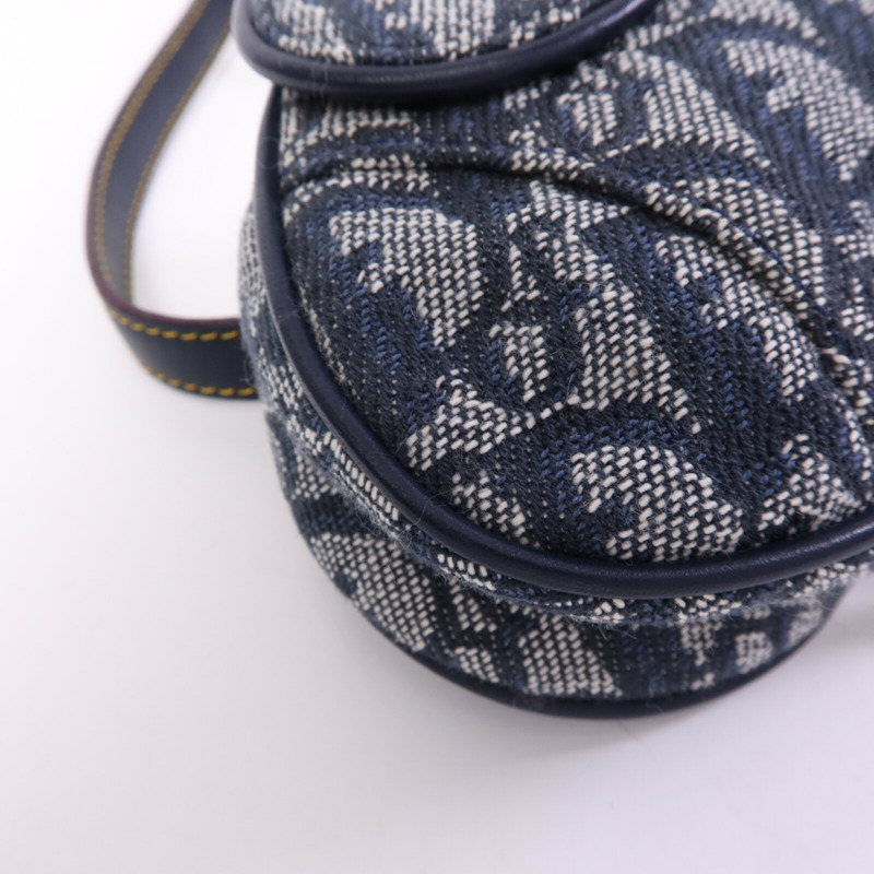 Dior 帆布Vintage Mini Saddle Belt Bag金扣肩背袋-8
