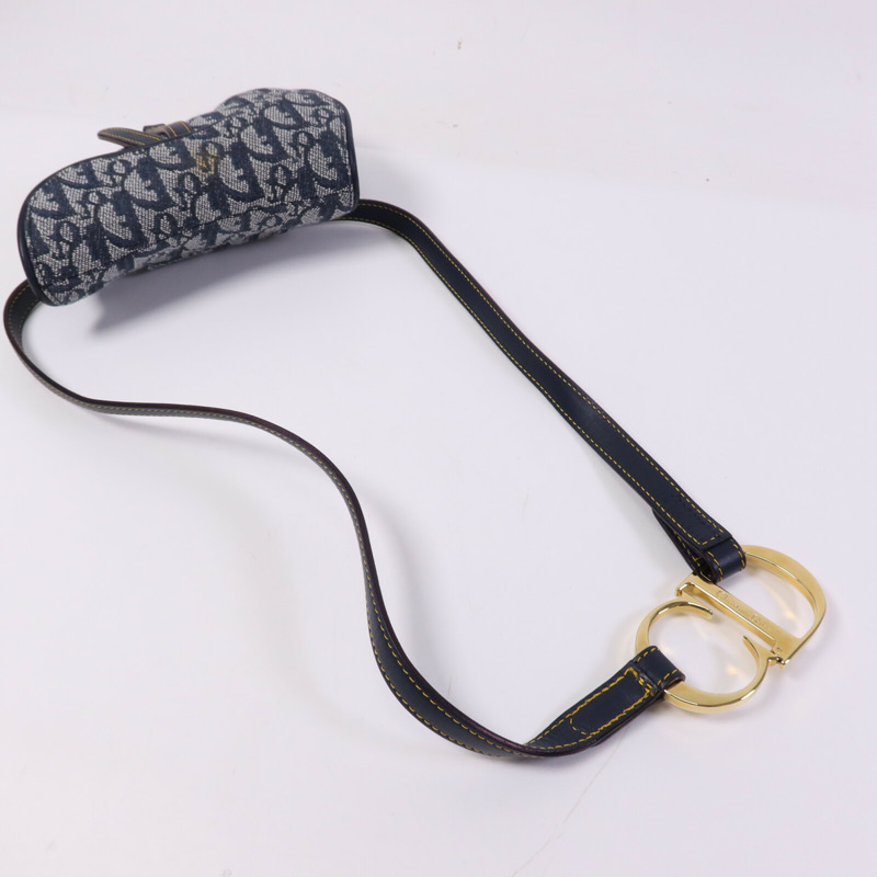 Dior 帆布Vintage Mini Saddle Belt Bag金扣肩背袋-12