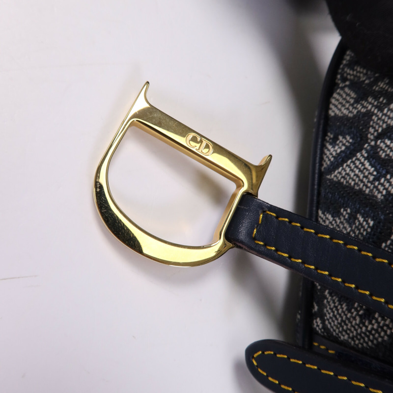 Dior 帆布Vintage Mini Saddle Belt Bag金扣肩背袋-15