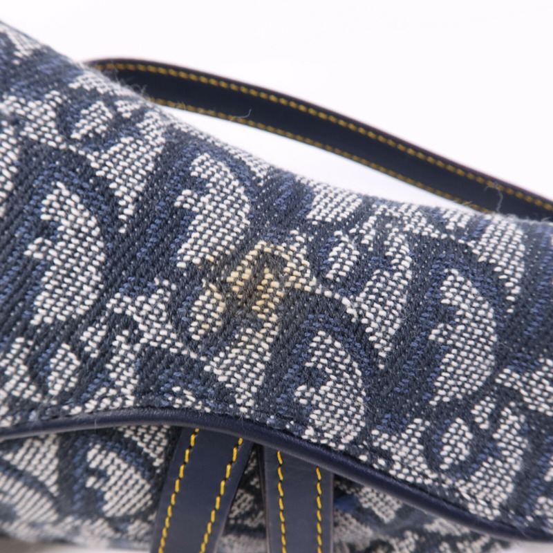 Dior 帆布Vintage Mini Saddle Belt Bag金扣肩背袋-16