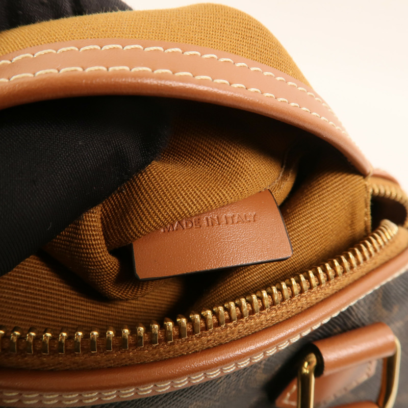 CELINE 塗層帆布Shoulder Bag金扣手挽肩背兩用袋-6