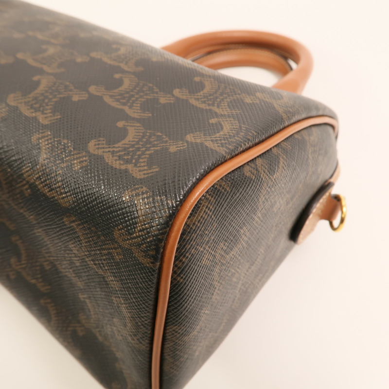 CELINE 塗層帆布Shoulder Bag金扣手挽肩背兩用袋-9