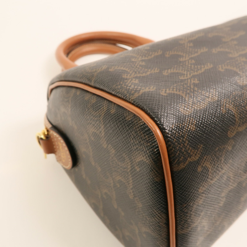 CELINE 塗層帆布Shoulder Bag金扣手挽肩背兩用袋-10