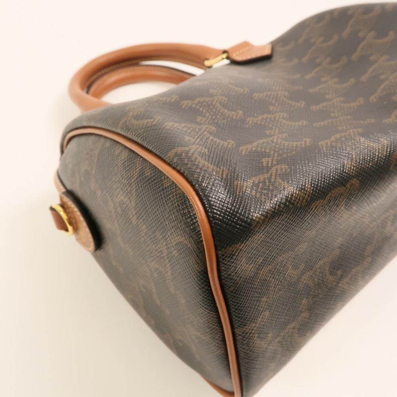 CELINE 塗層帆布Shoulder Bag金扣手挽肩背兩用袋-12