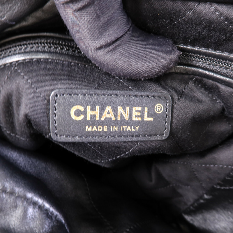 CHANEL 牛皮皮革Chanel 22 Medium金扣鏈帶肩背袋-5