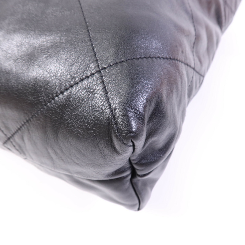 CHANEL 牛皮皮革Chanel 22 Medium金扣鏈帶肩背袋-10