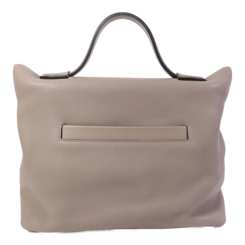 HERMES Togo皮革24/24 35CM銀扣手挽袋Gris Asphalt-1