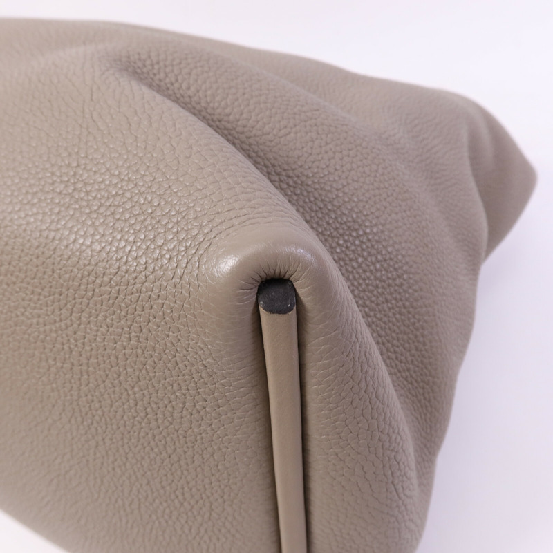 HERMES Togo皮革24/24 35CM銀扣手挽袋Gris Asphalt-11