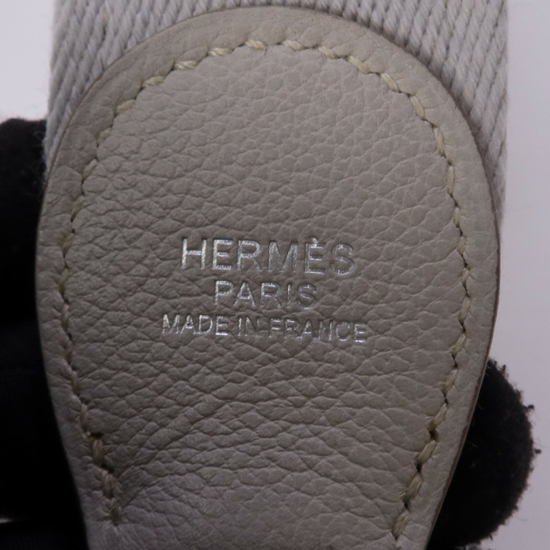 HERMES Evercolor皮革Oxer銀扣手挽肩背兩用袋Gris Perle-12