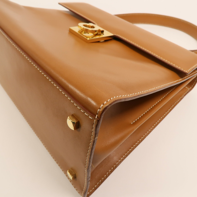 Salvatore Ferragamo 牛皮皮革Gancini Bag金扣手挽肩背兩用袋-8