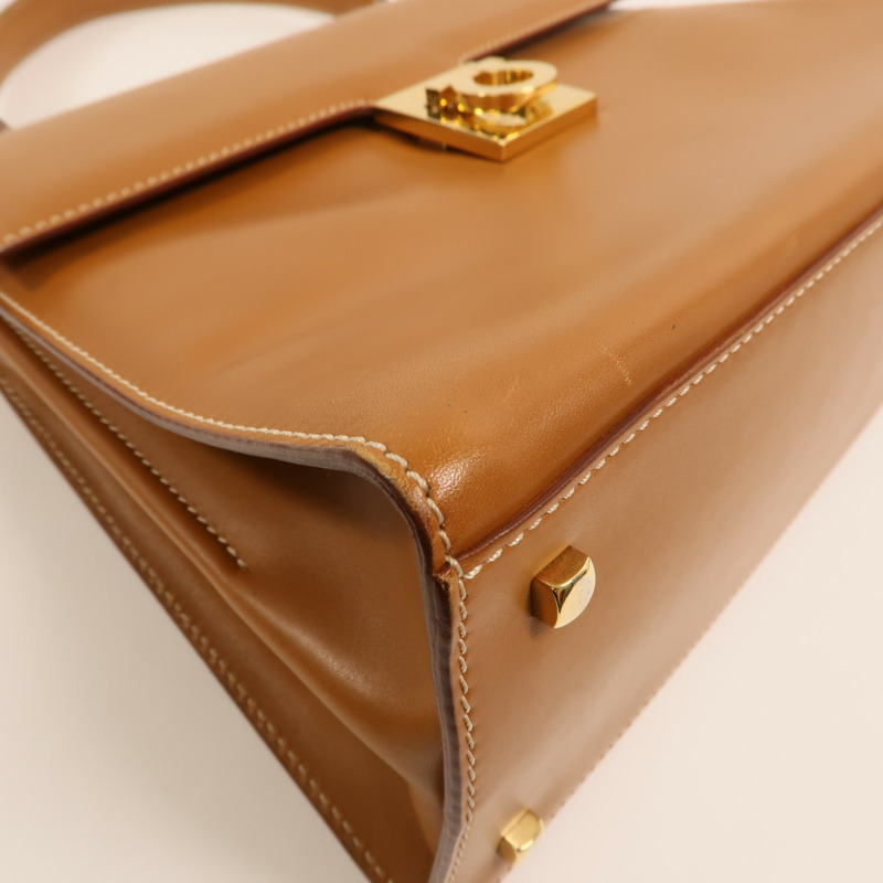 Salvatore Ferragamo 牛皮皮革Gancini Bag金扣手挽肩背兩用袋-9