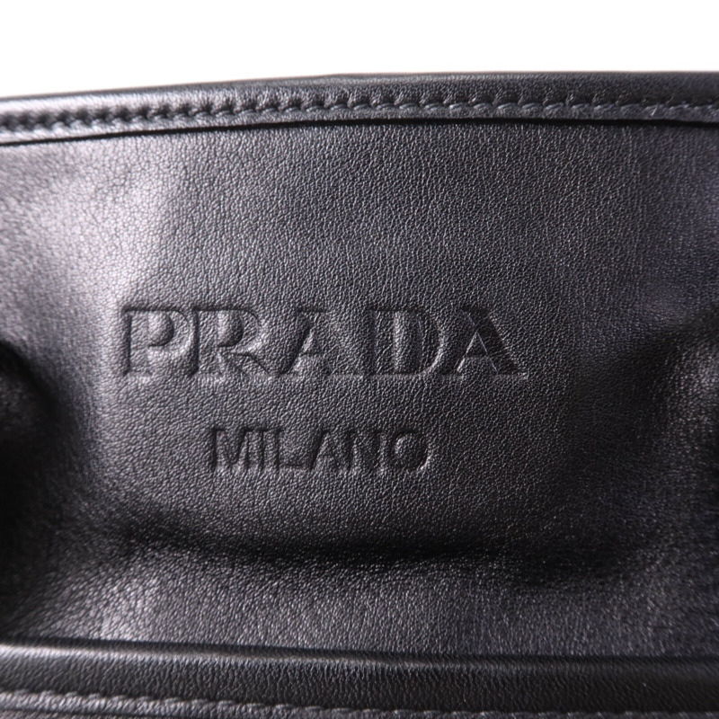 PRADA 牛皮皮革Vintage Handbag銀扣手挽肩背兩用袋-5
