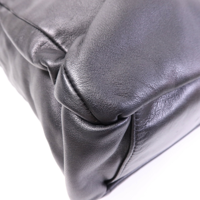 PRADA 牛皮皮革Vintage Handbag銀扣手挽肩背兩用袋-11