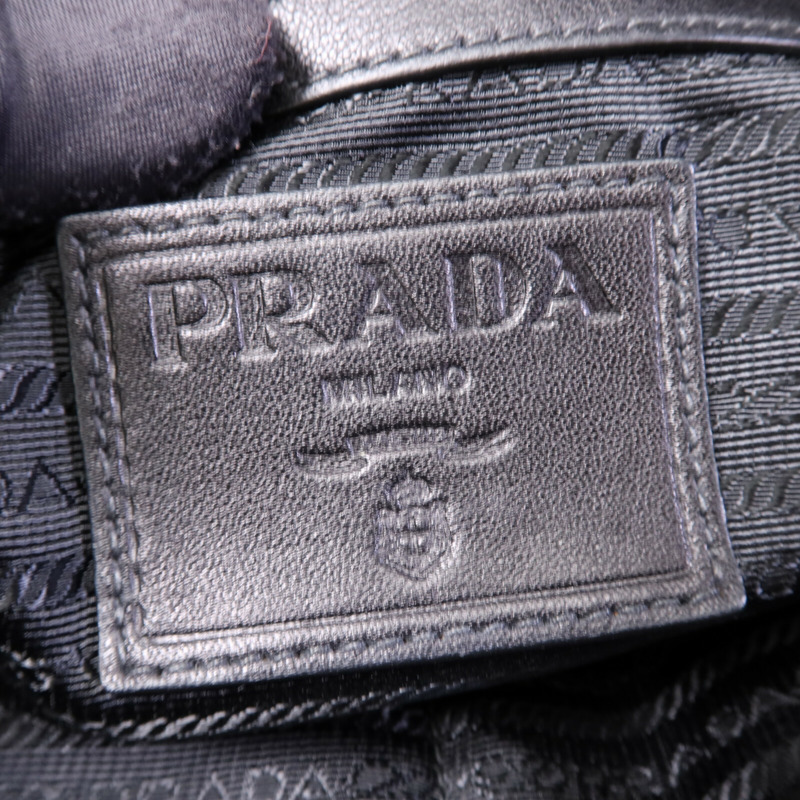 PRADA 牛皮皮革Vintage Handbag銀扣手挽肩背兩用袋-14