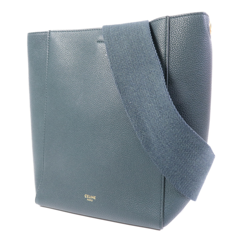 CELINE 牛皮皮革Small Sangle Bucket金扣肩背袋-2