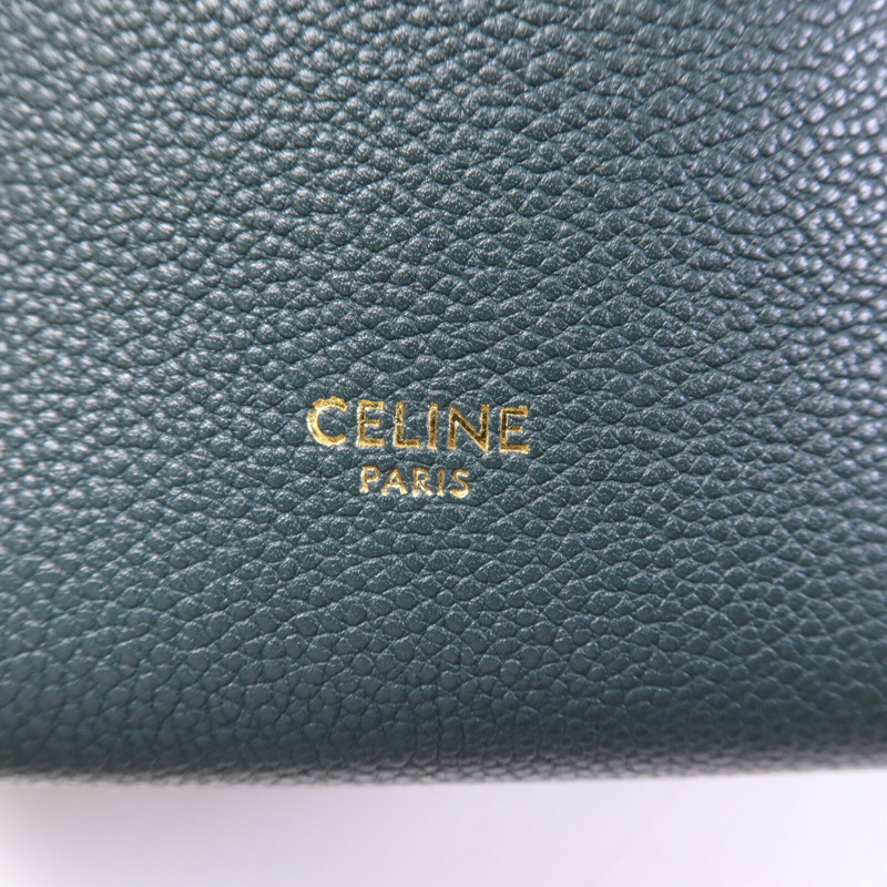 CELINE 牛皮皮革Small Sangle Bucket金扣肩背袋-5