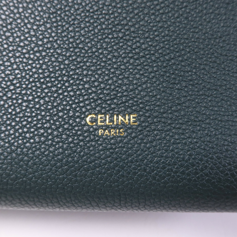 CELINE 牛皮皮革Small Sangle Bucket金扣肩背袋-14