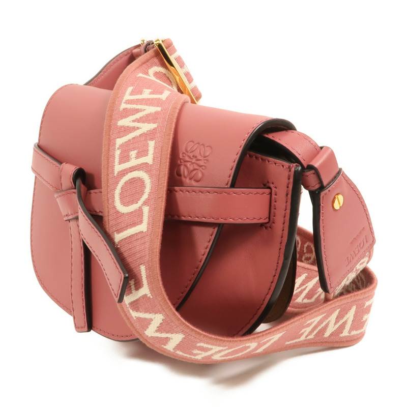 LOEWE 牛皮皮革Mini Gate金扣肩背袋-2