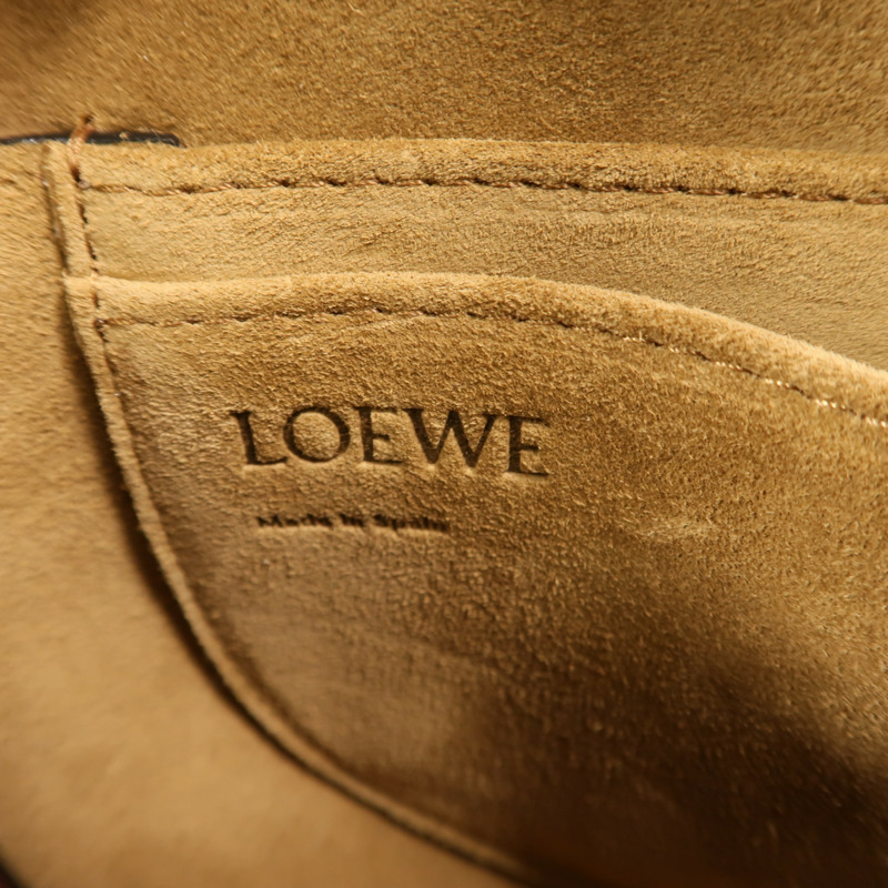 LOEWE 牛皮皮革Mini Gate金扣肩背袋-5