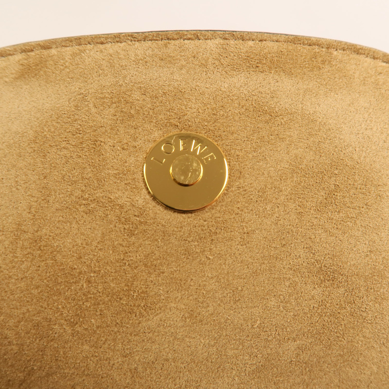 LOEWE 牛皮皮革Mini Gate金扣肩背袋-11