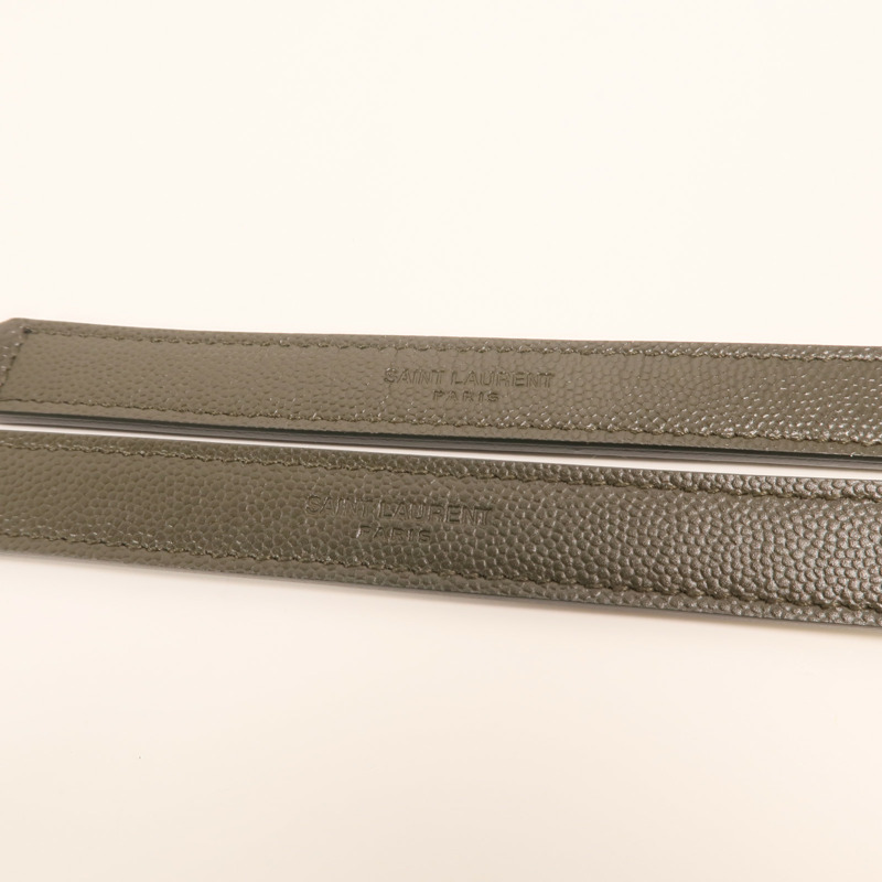 YVES SAINT LAURENT 牛皮皮革Chain Shoulder金扣鏈帶肩背袋-11