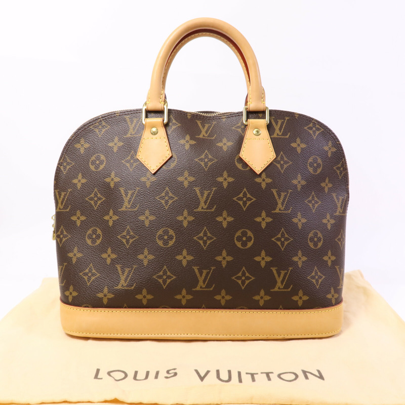 LOUIS VUITTON Monogram Alma PM金扣手挽袋-9