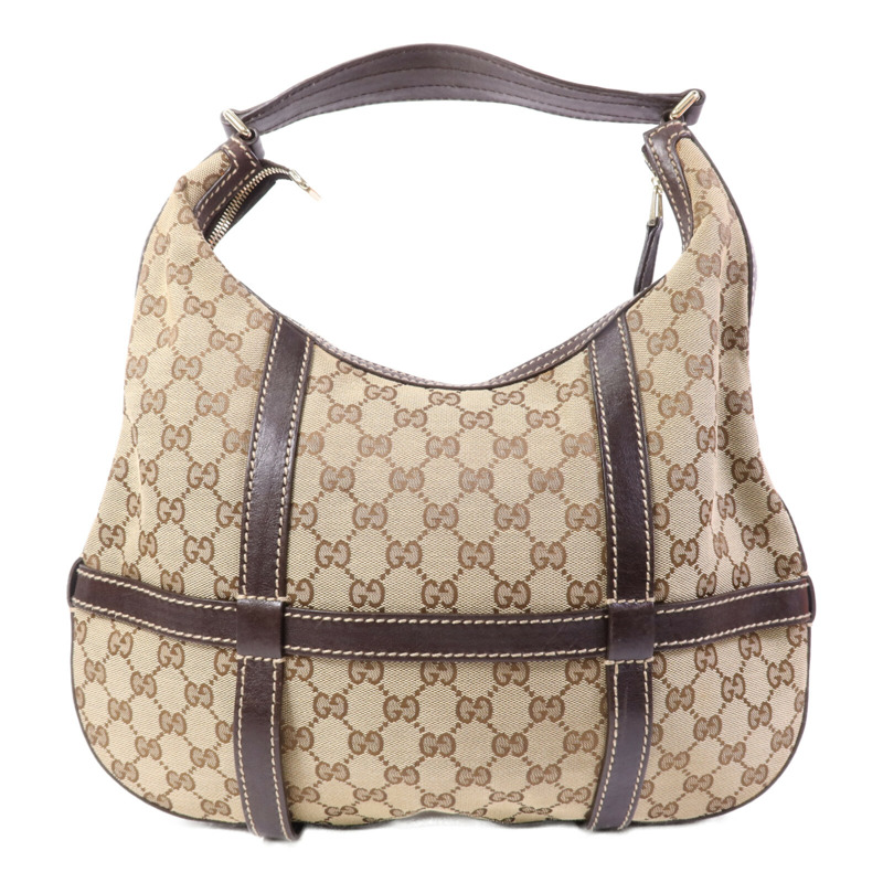 GUCCI 帆布Shoulder Bag金扣肩背袋-1