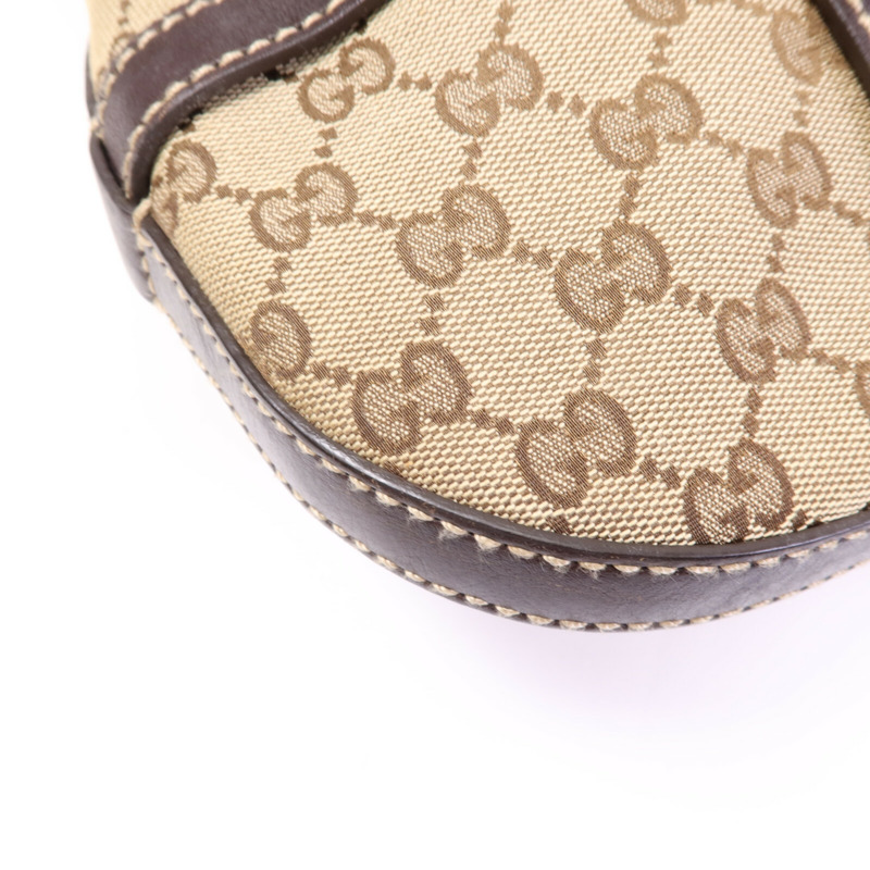 GUCCI 帆布Shoulder Bag金扣肩背袋-11