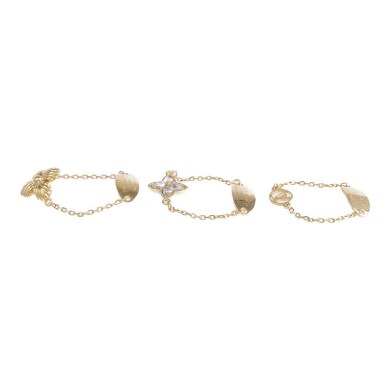 LOUIS VUITTON 金屬Burg Blooming Strass Ring Set戒指US#6.75/7.25/10-1