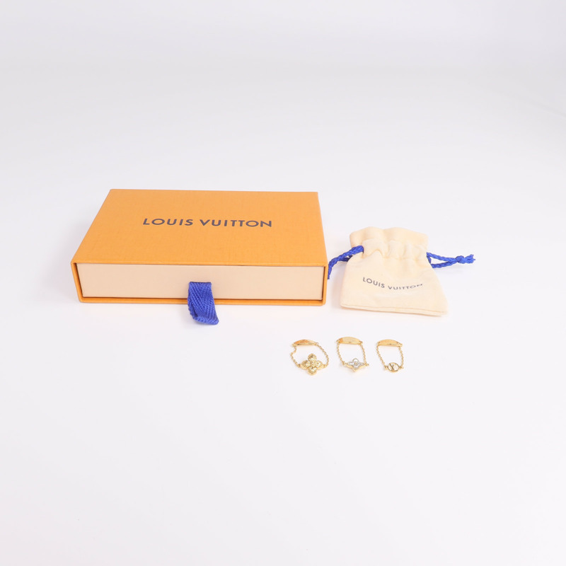 LOUIS VUITTON 金屬Burg Blooming Strass Ring Set戒指US#6.75/7.25/10-7