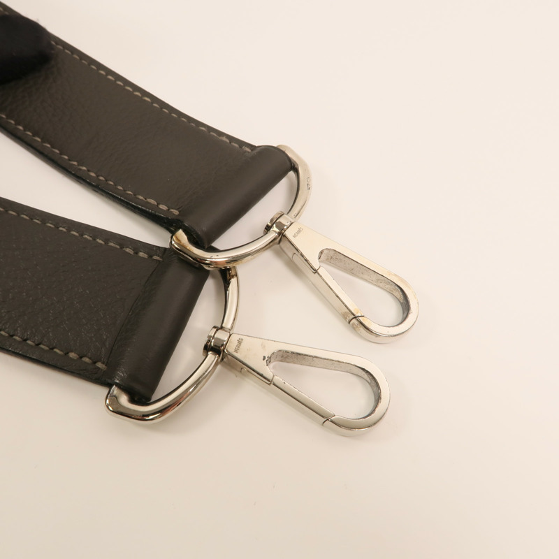 HERMES Togo皮革Jypesiere 37銀扣肩背袋Etain-14