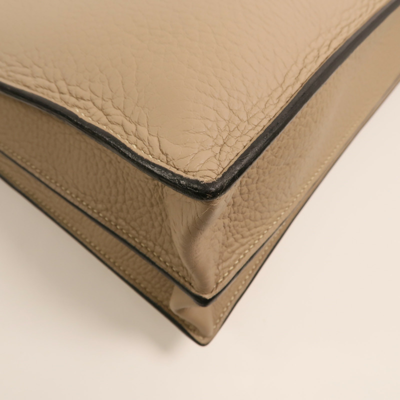 HERMES Togo皮革Sac a Depeches 銀扣手挽袋Gris Tourterelle-14