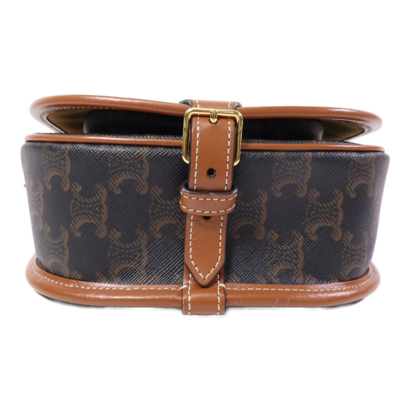 CELINE 塗層帆布Folco金扣肩背袋-3